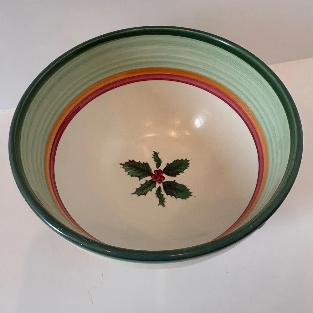 Villeroy & Boch French Noel Salad Rice Bowl Christmas Holiday 5 3/4” Fruit Nice